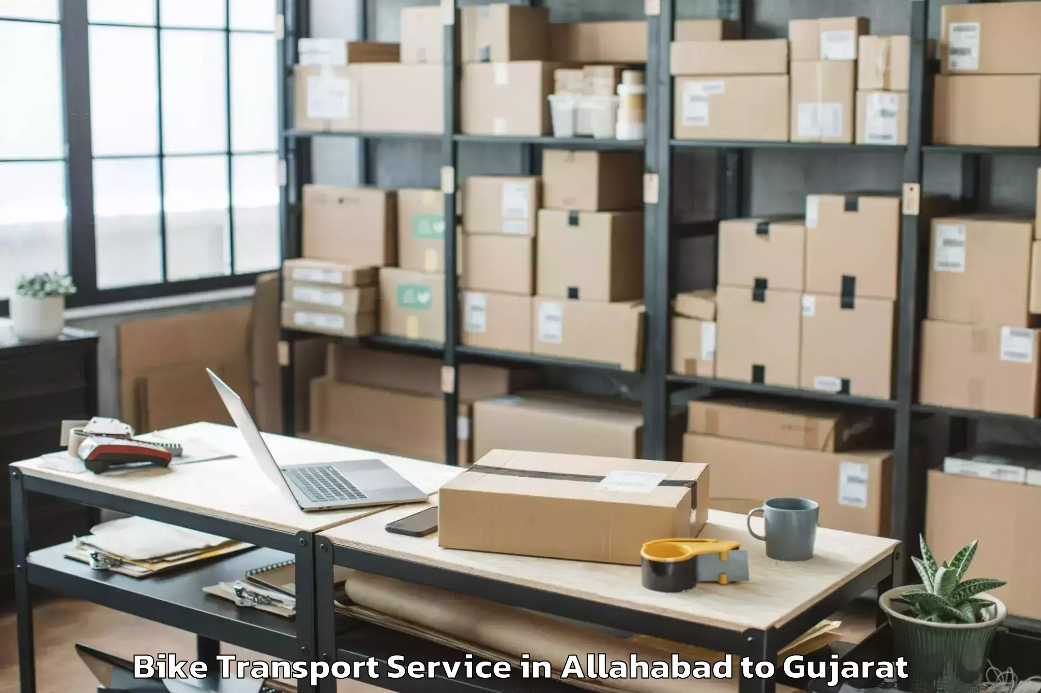 Get Allahabad to Himatnagar Bike Transport